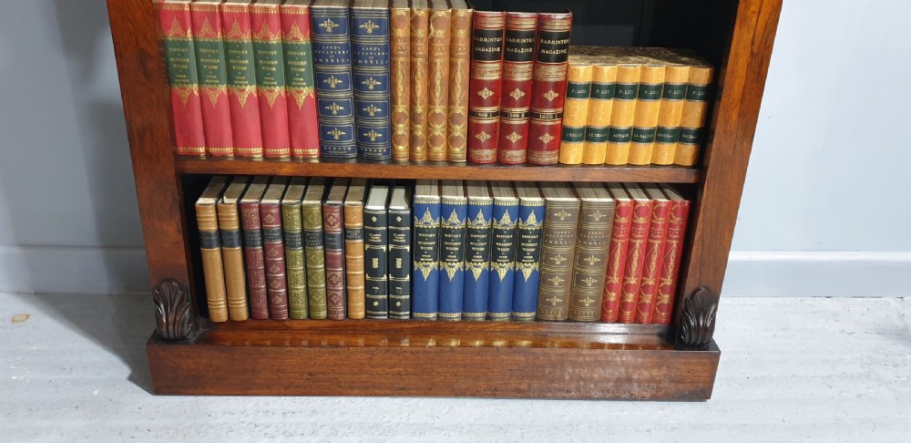 Fine Victorian Rosewood Open Adjustable Library Bookcase View III