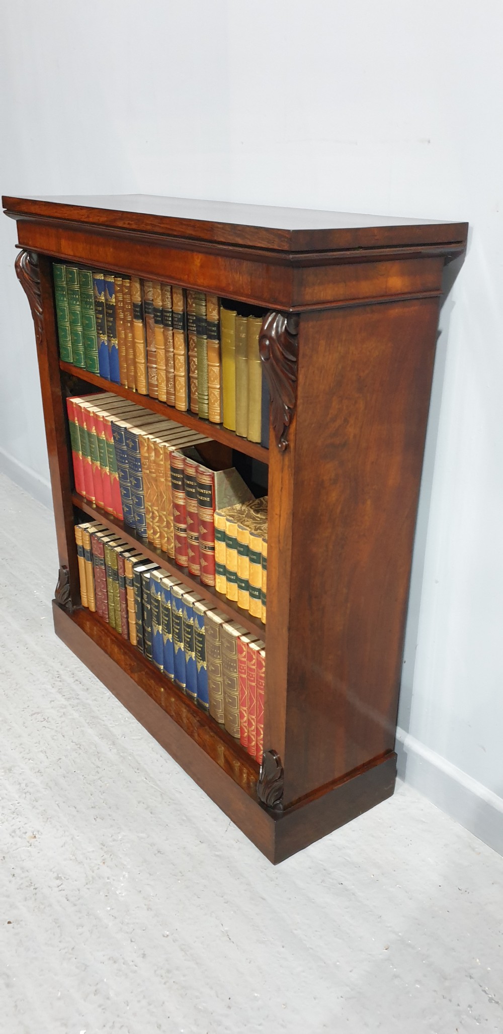 Fine Victorian Rosewood Open Adjustable Library Bookcase View VII