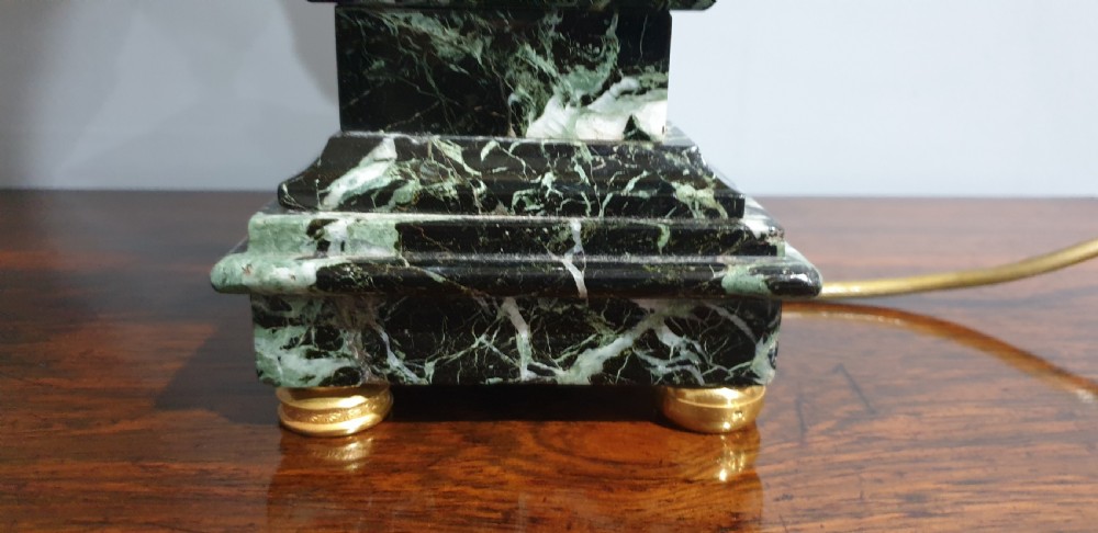 Pair Black Marble and Ormolu Table Lamps View V