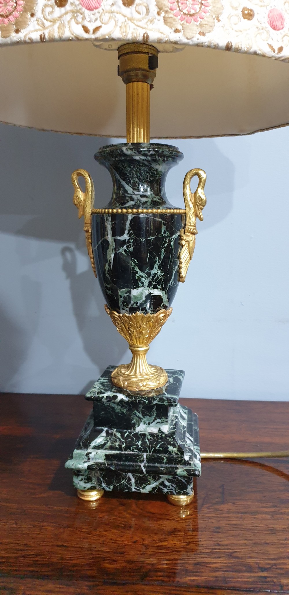 Pair Black Marble and Ormolu Table Lamps View VI