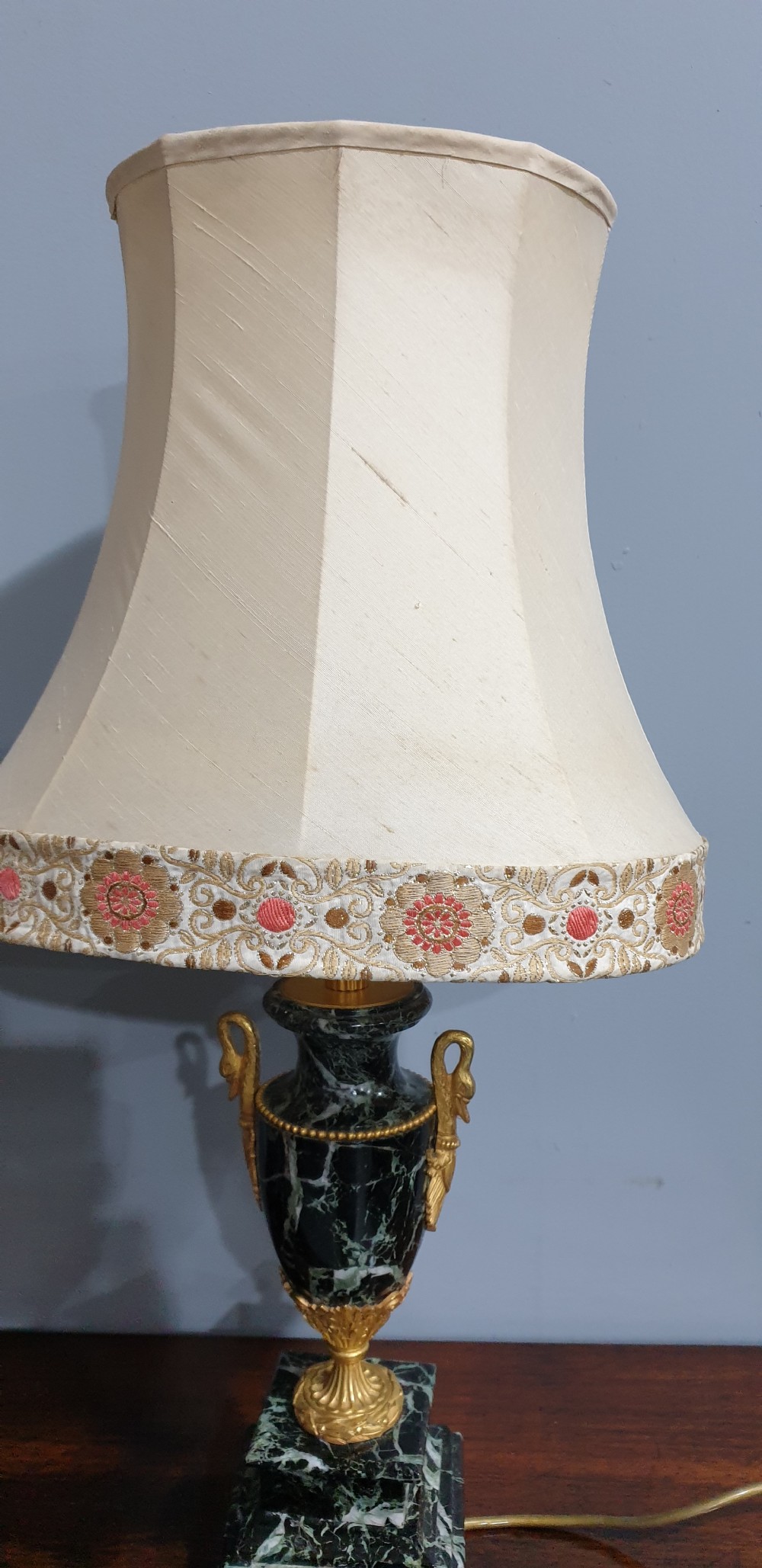 Pair Black Marble and Ormolu Table Lamps View VII