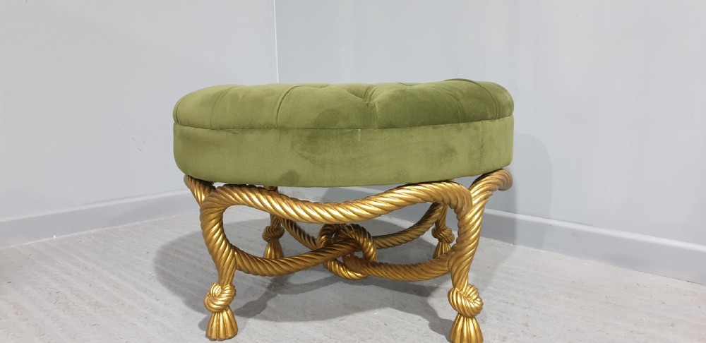 Wonderful Gilt Rope Stool View II