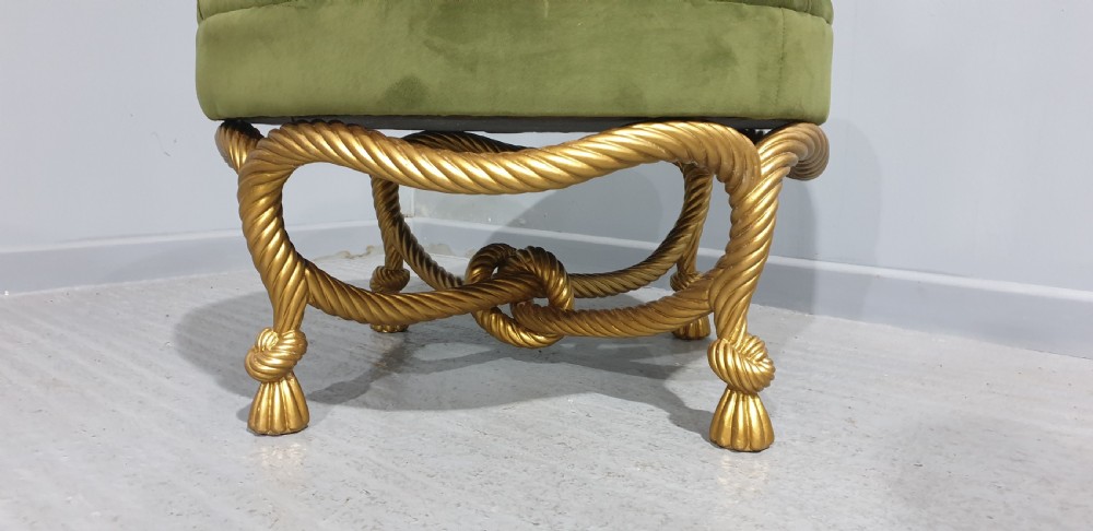Wonderful Gilt Rope Stool View III