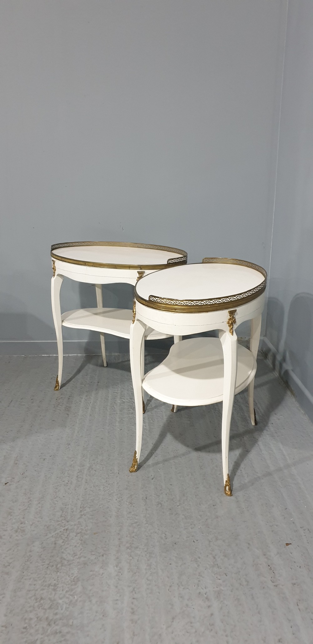 Pair French Painted and Gilt Mounted Tables View VIII
