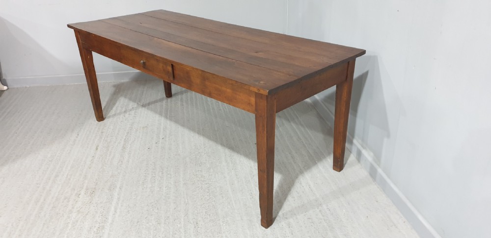 English Farmhouse Oak Refrectory Kitchen Dining Table View IV