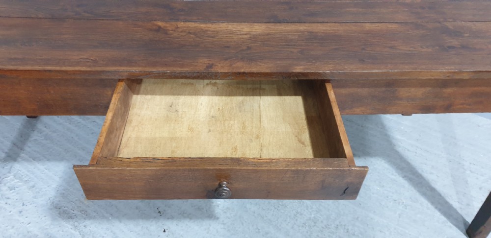 English Farmhouse Oak Refrectory Kitchen Dining Table View V