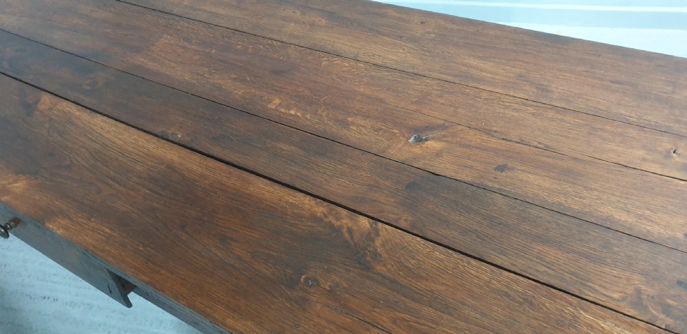 English Farmhouse Oak Refrectory Kitchen Dining Table View X