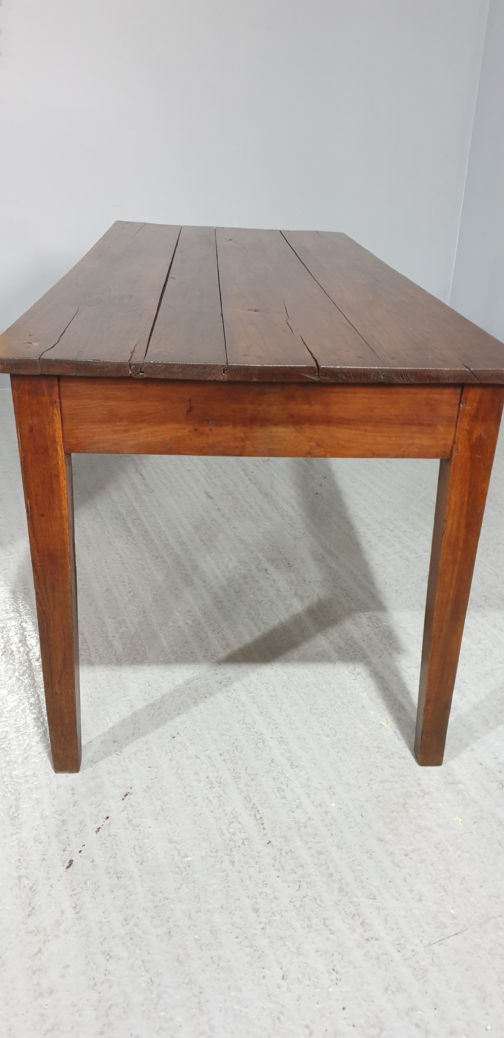 English Farmhouse Oak Refrectory Kitchen Dining Table View XIV
