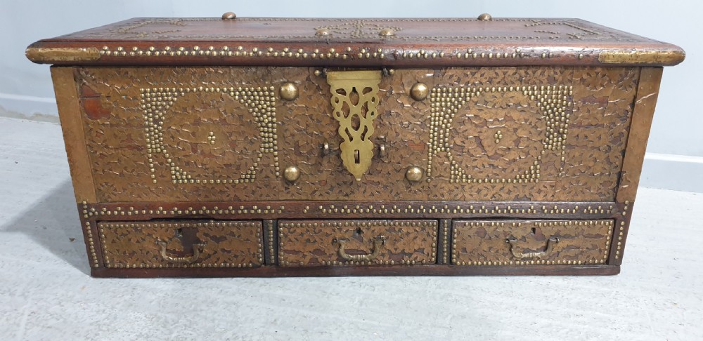 Superb Anglo Indian Marriage Coffer View III