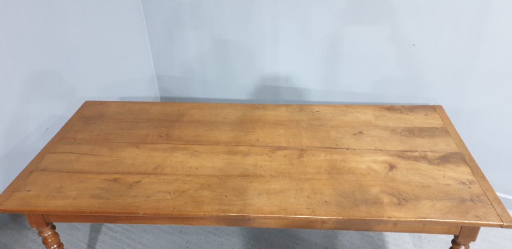 Fabulous French Cherry Farmhouse Kitchen Refrectory Table View IV