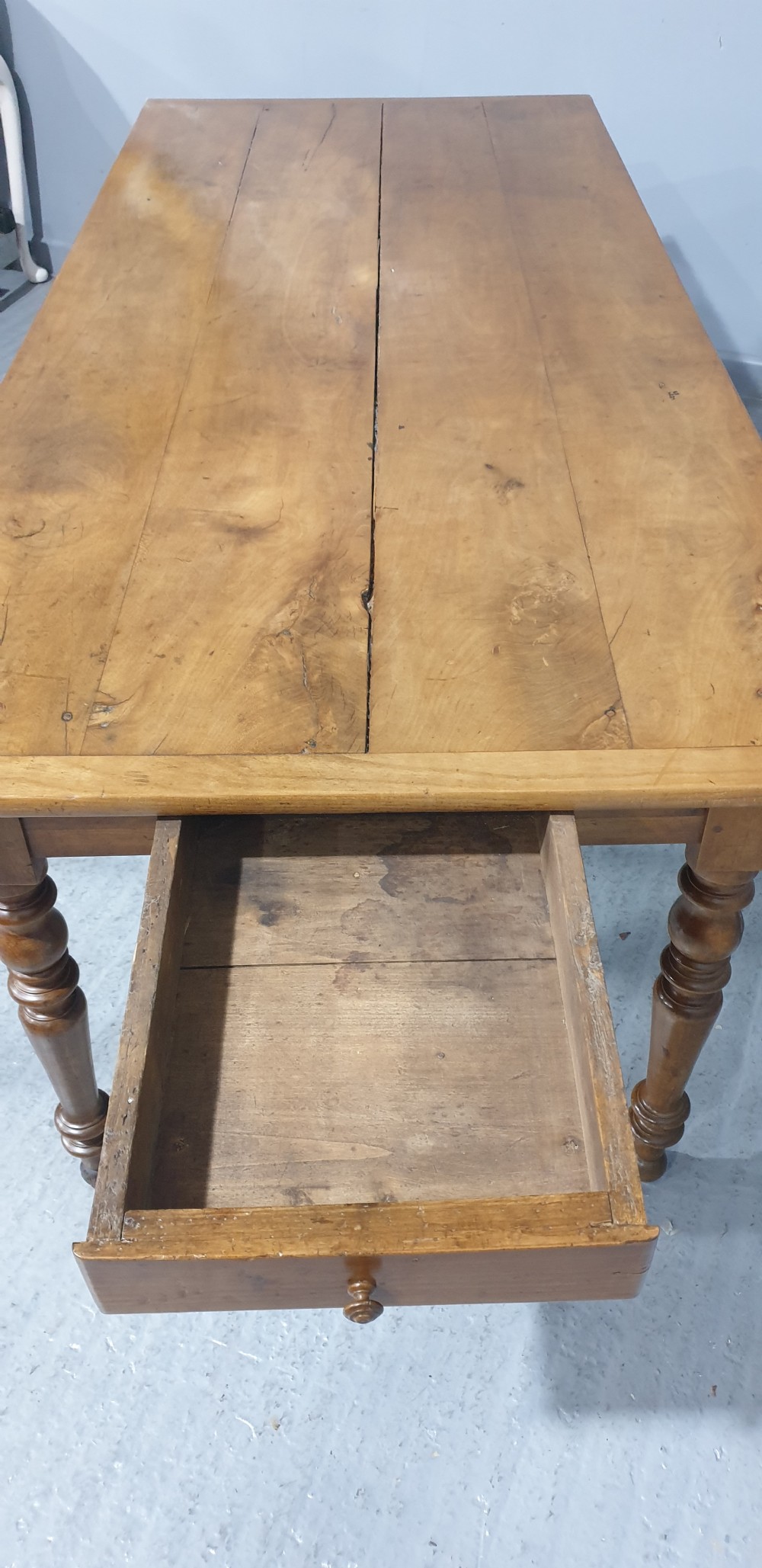 Fabulous French Cherry Farmhouse Kitchen Refrectory Table View V