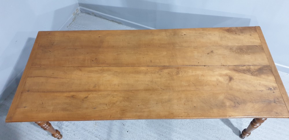 Fabulous French Cherry Farmhouse Kitchen Refrectory Table View VII