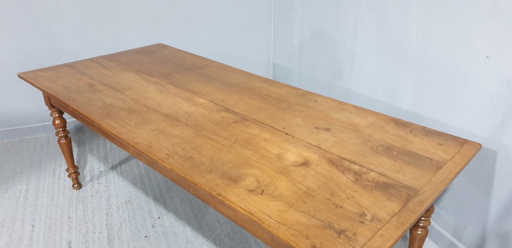 Fabulous French Cherry Farmhouse Kitchen Refrectory Table View XI