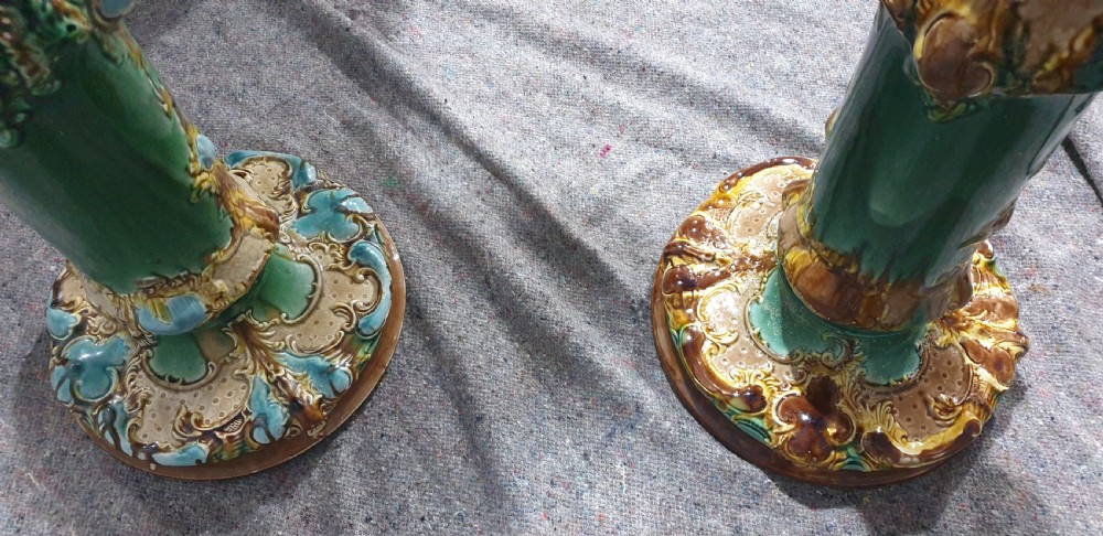 Pair Victorian Ceramic Pedestals View XI