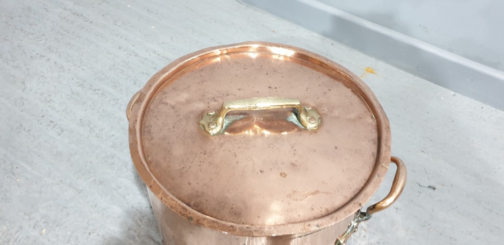 Large Georgian Copper Cooking Pot View IV