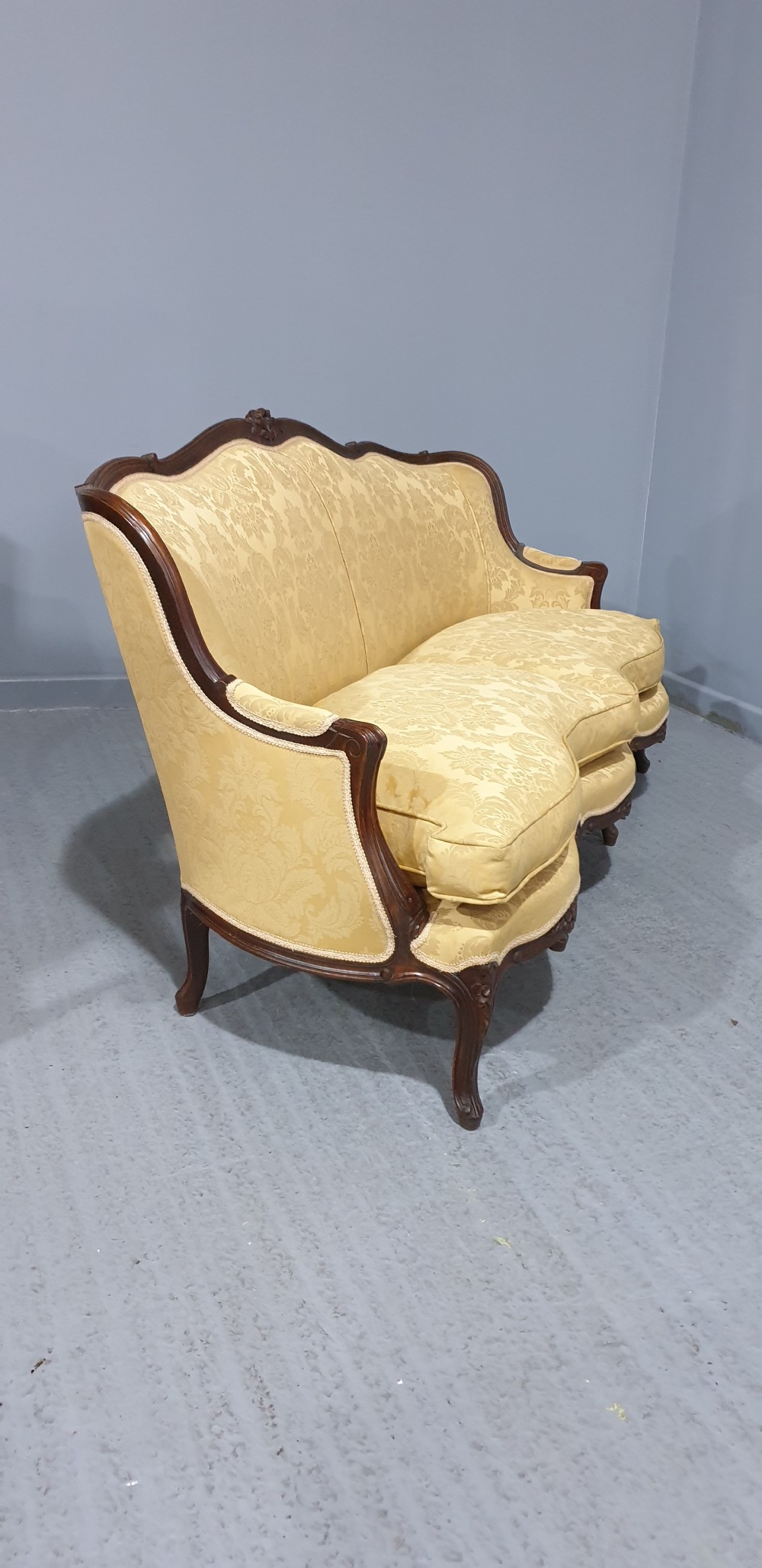 Superb French Curved Sofa View IX