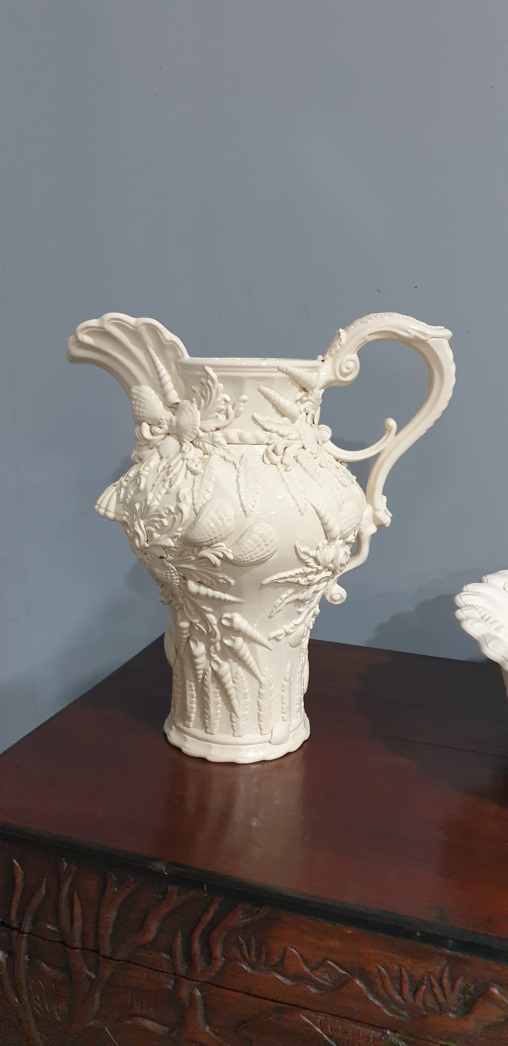 Wonderful Creamware Jug and Bowl View II