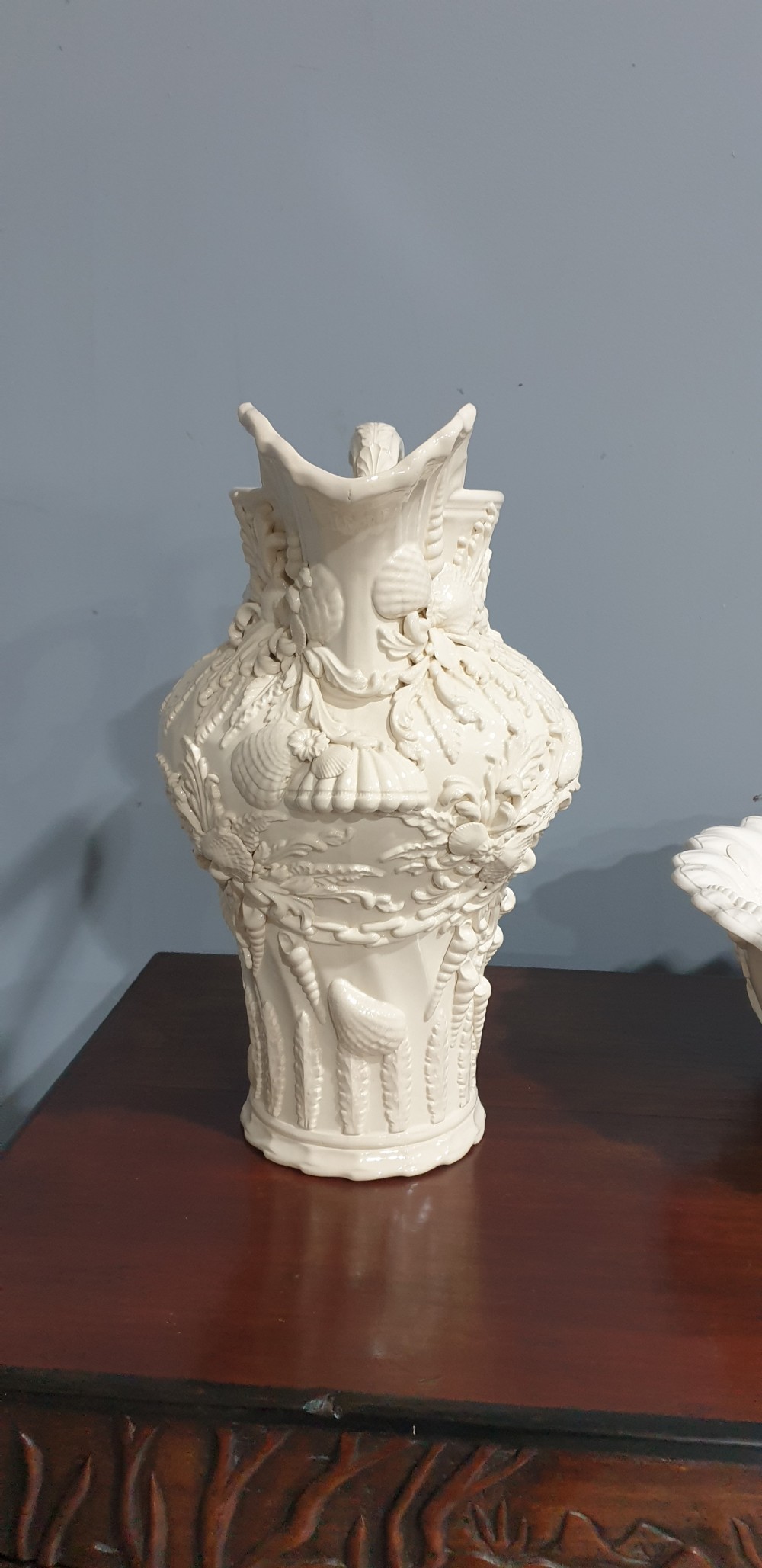 Wonderful Creamware Jug and Bowl View III