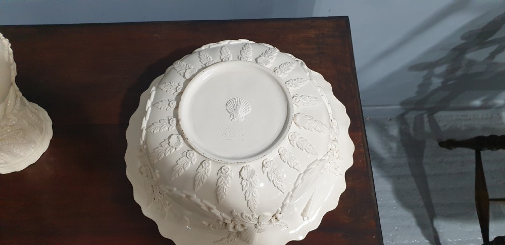 Wonderful Creamware Jug and Bowl View VIII