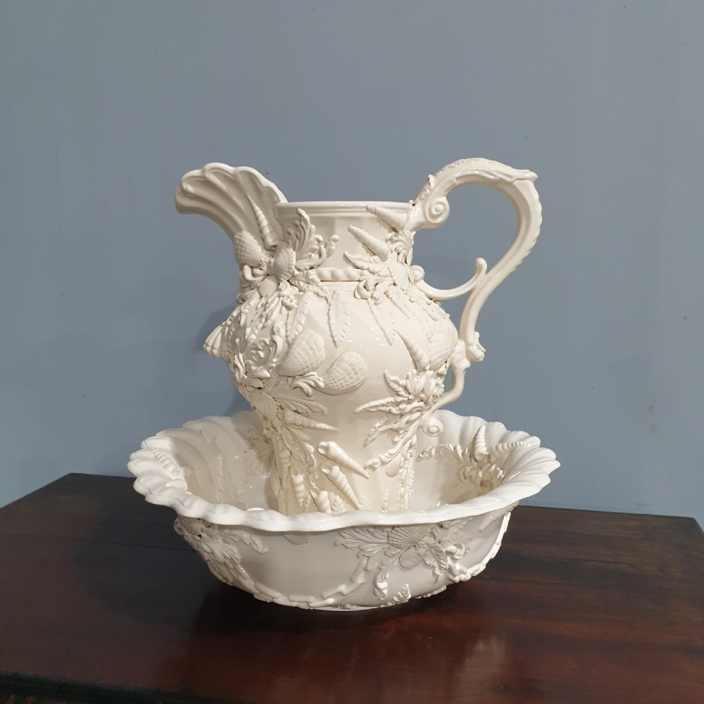 Wonderful Creamware Jug and Bowl