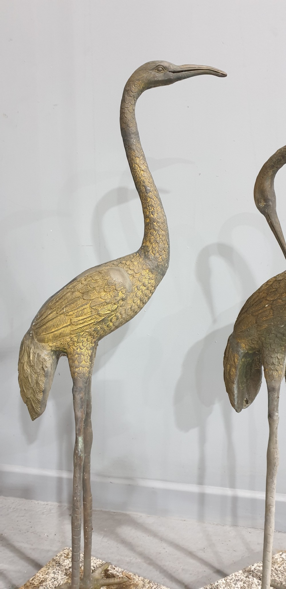 A Pair Of Metal Garden Japanese Cranes View IV