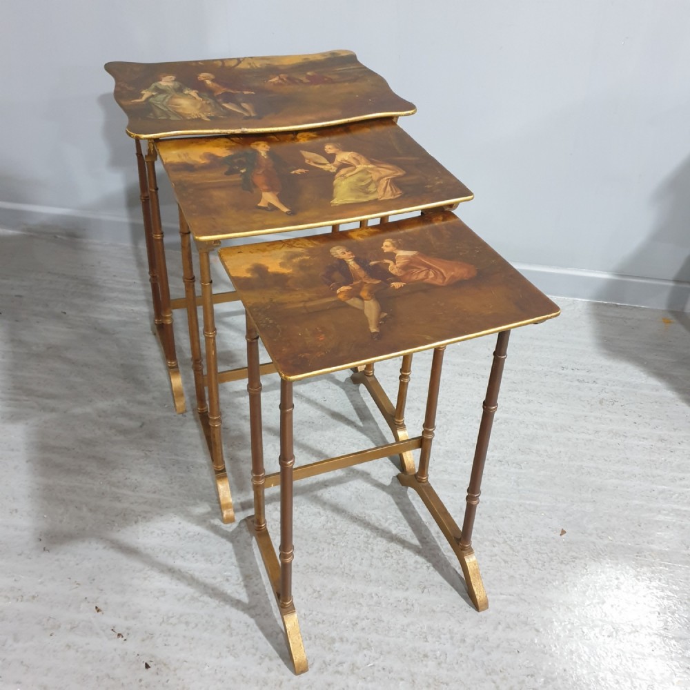 Nest of Three Vernis Martin Tables