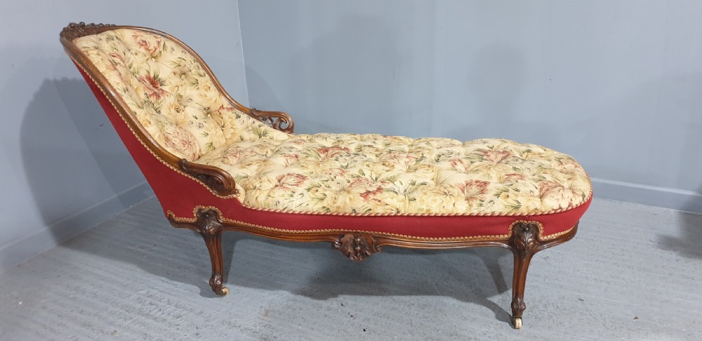 Super Victorian Mahogany Day Bed Chaise Lounge View II