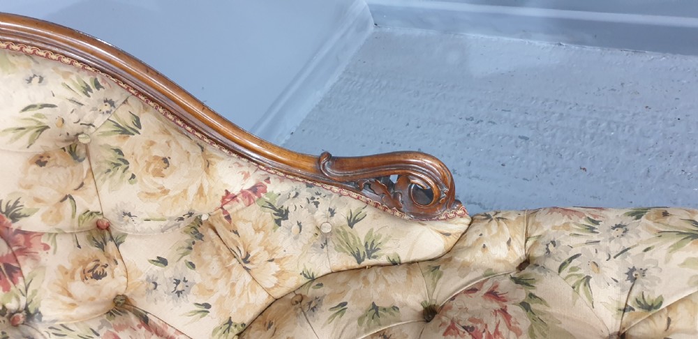 Super Victorian Mahogany Day Bed Chaise Lounge View V