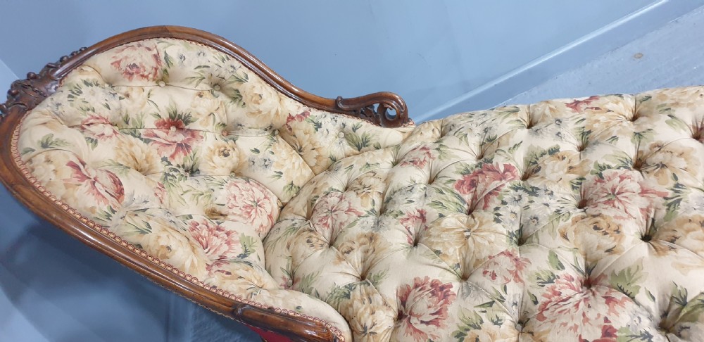 Super Victorian Mahogany Day Bed Chaise Lounge View XIII