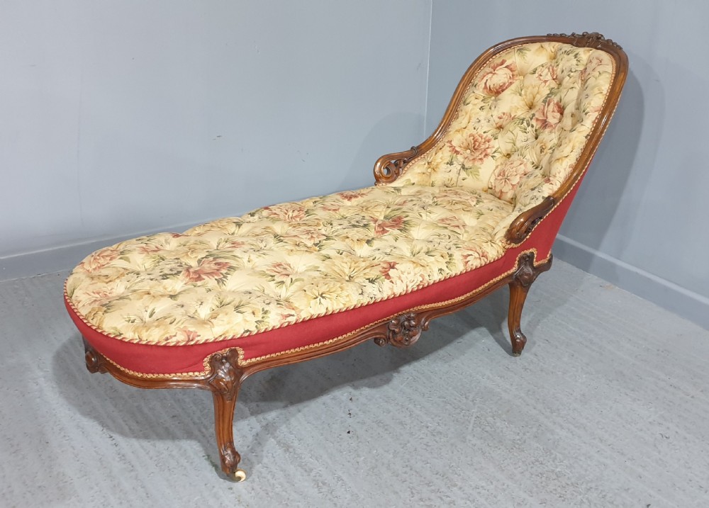 Super Victorian Mahogany Day Bed Chaise Lounge View XIV