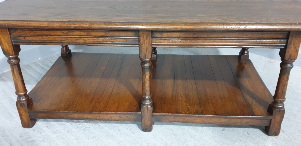 Solid Oak Plank Coffee Table View II