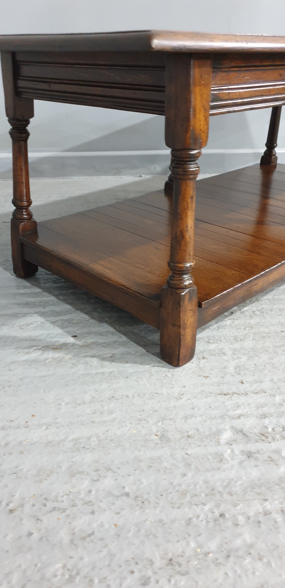 Solid Oak Plank Coffee Table View V