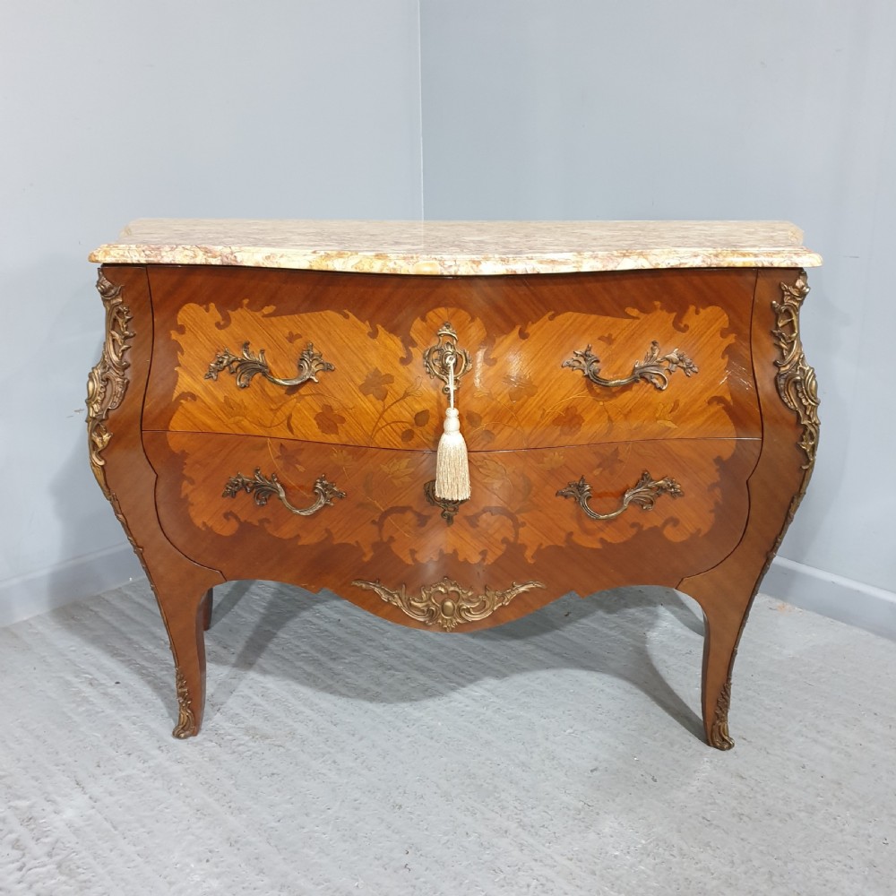 French Marquetry Commode Chest of Drawers