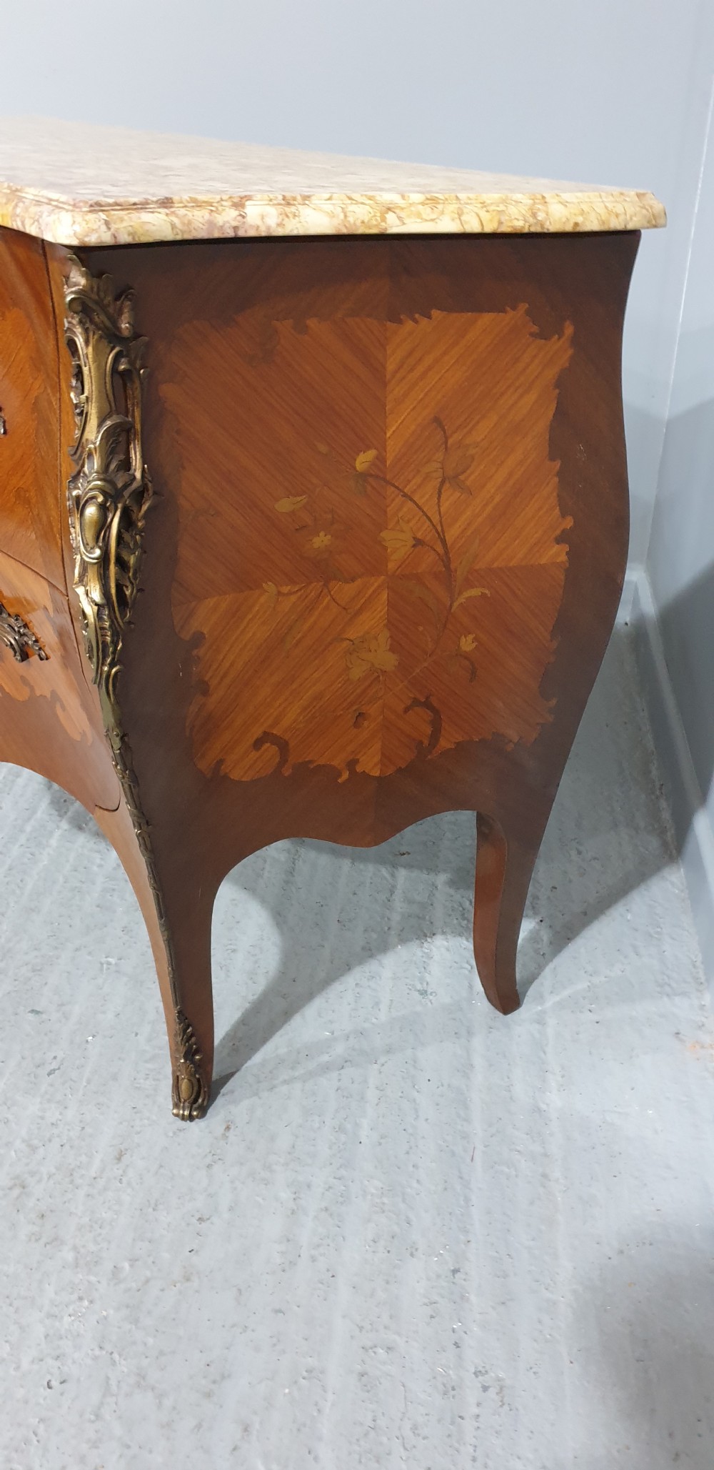 French Marquetry Commode Chest of Drawers View VI