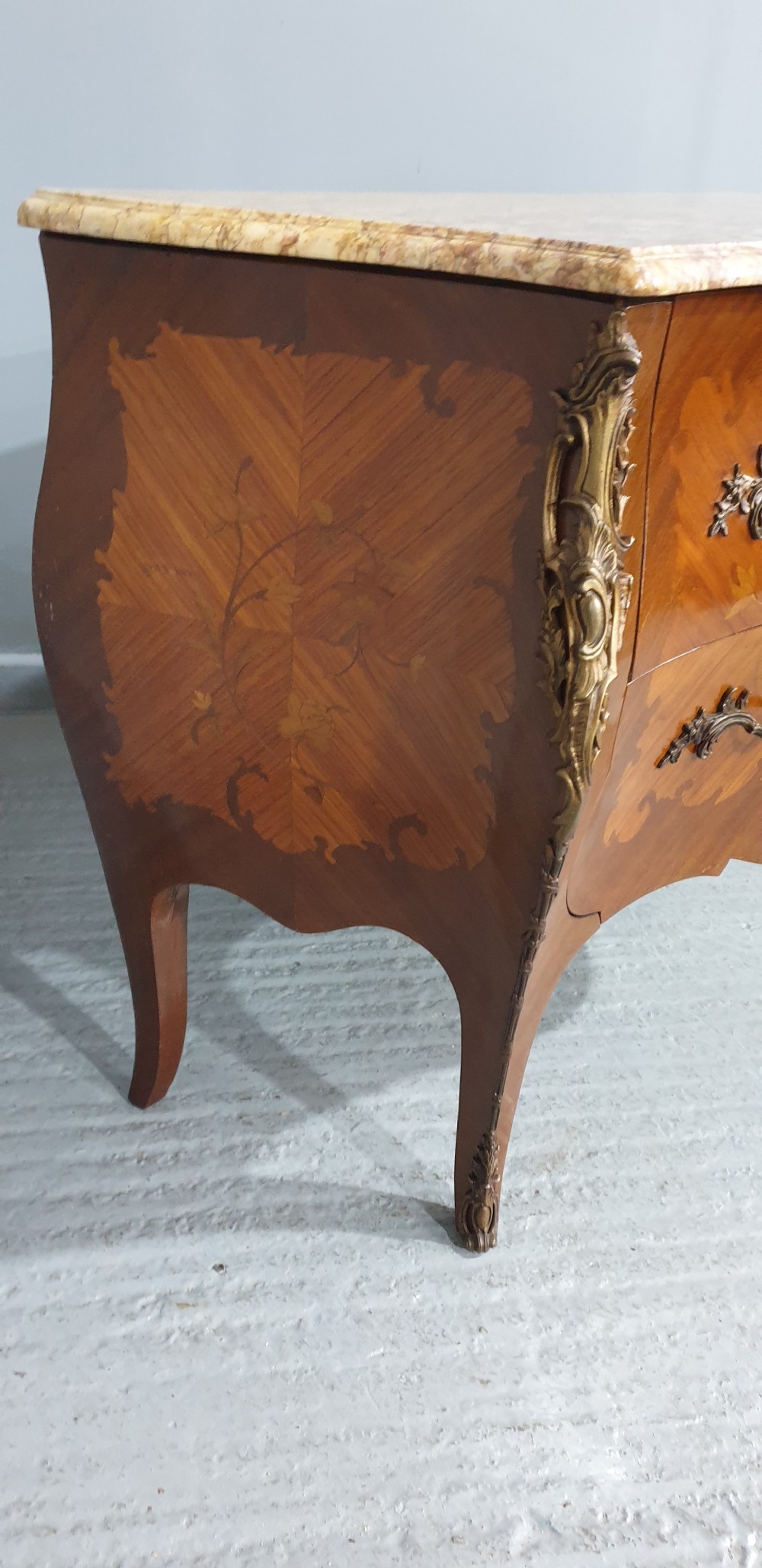 French Marquetry Commode Chest of Drawers View VII