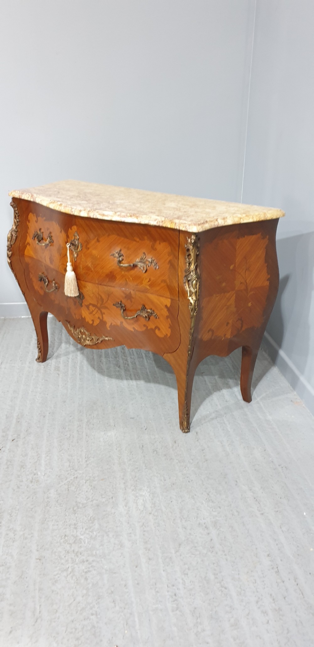 French Marquetry Commode Chest of Drawers View X