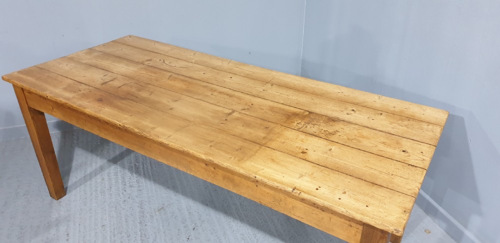 Very Good Pine Farmhouse Kitchen Refrectory Table View IV