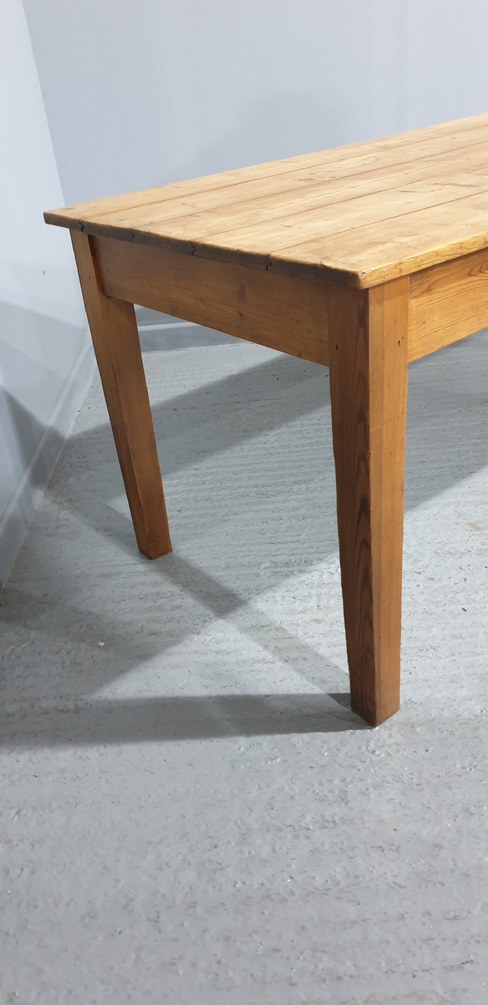 Very Good Pine Farmhouse Kitchen Refrectory Table View V