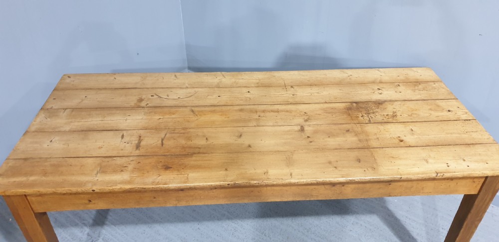 Very Good Pine Farmhouse Kitchen Refrectory Table View VIII