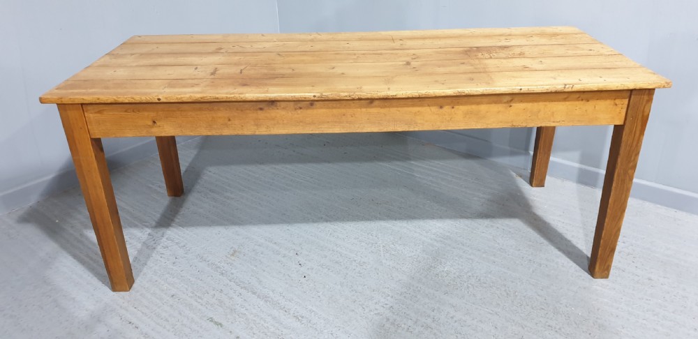 Very Good Pine Farmhouse Kitchen Refrectory Table View IX