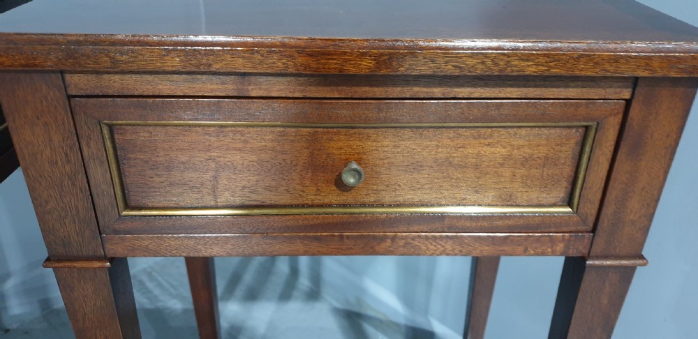 Pair French Mahogany Bedside Lamp Tables View VI