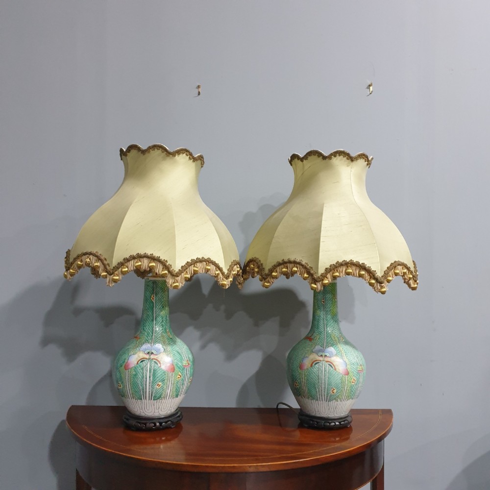 Lovely Pair Chinese Lamps