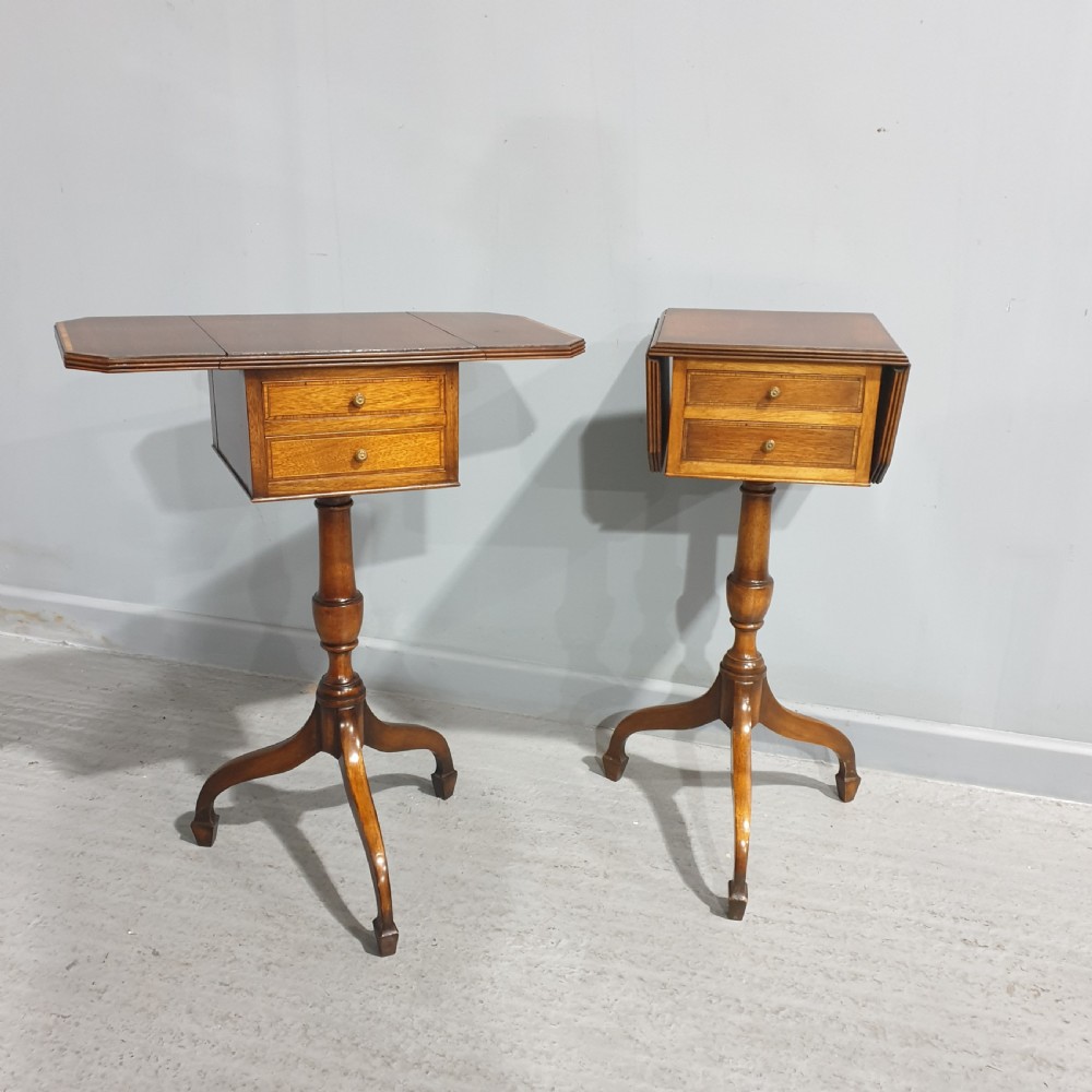 Super Pair Mahogany Lamp Tables