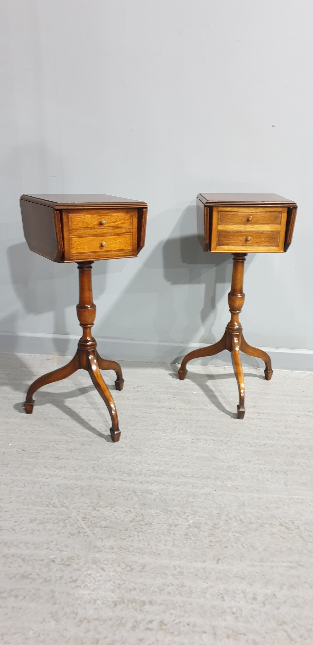Super Pair Mahogany Lamp Tables View X
