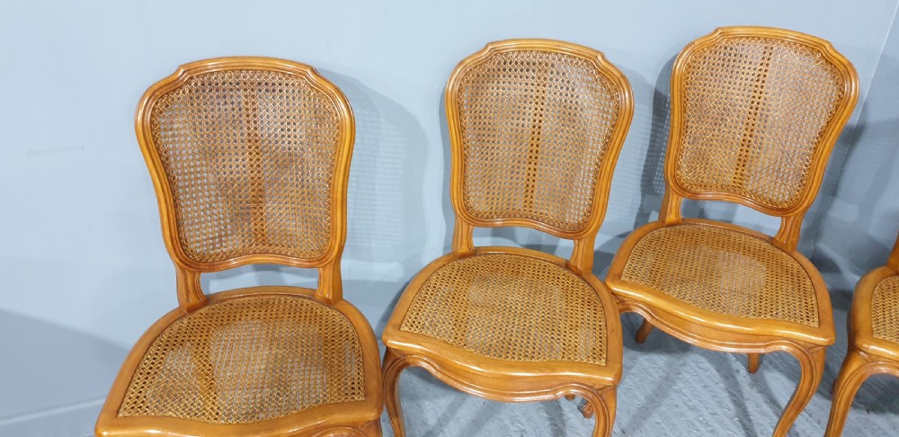 Superb Set six French Bergere Dining Chairs View III