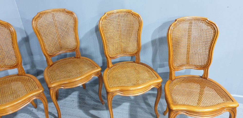 Superb Set six French Bergere Dining Chairs View IV