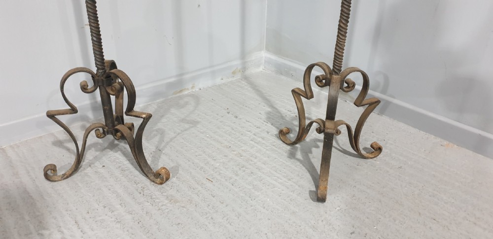Large Pair Cast Iron Candleabra View IV
