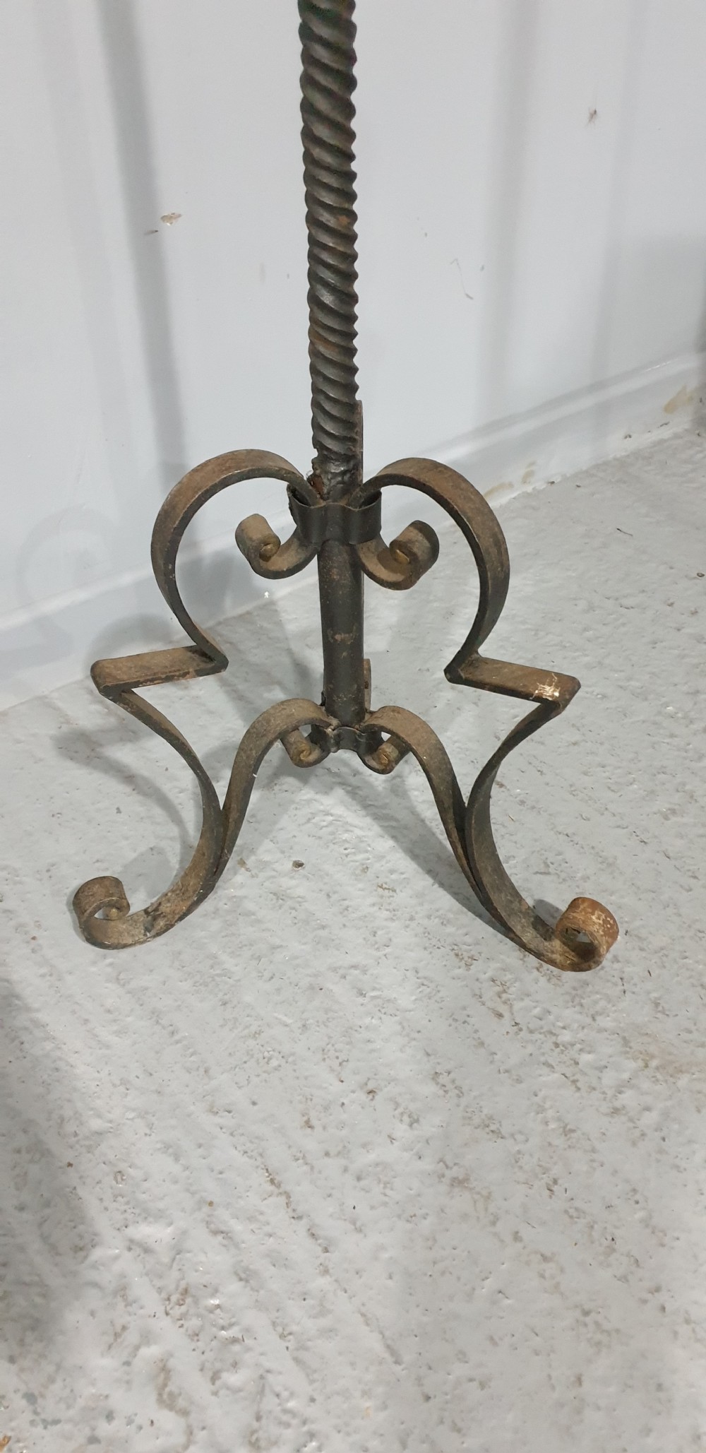 Large Pair Cast Iron Candleabra View V