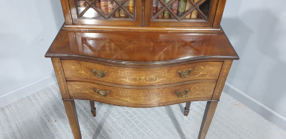 Good Quality Inlaid Mahogany Bookcase View III
