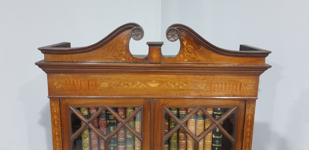 Good Quality Inlaid Mahogany Bookcase View VI